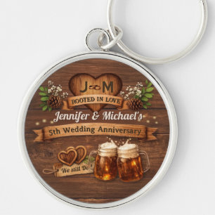 5. hölzerne Hochzeitstagsfeier Dankeschön-Geschenk Schlüsselanhänger