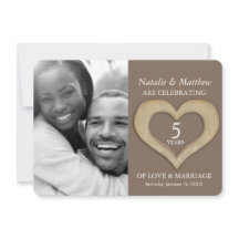 5. Holzhochzeit Braun Foto zum Geburtstag