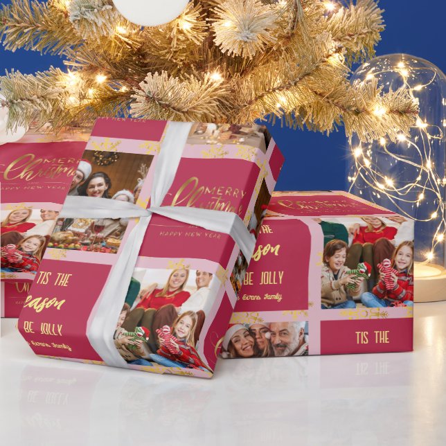 5 Ihr Foto Frohe Weihnachten. Geschenkpapier (Feiertage)