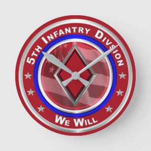 5. Infanteriedivision Andenken Runde Wanduhr