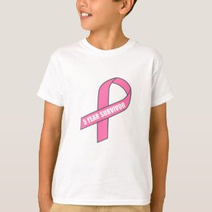 5 Jahr-Überlebender (Rosa Brustkrebs Schleife) T-Shirt