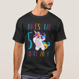 5 Jahre alt 5. Geburtstag Einhorn Dabbing Mädchen T-Shirt