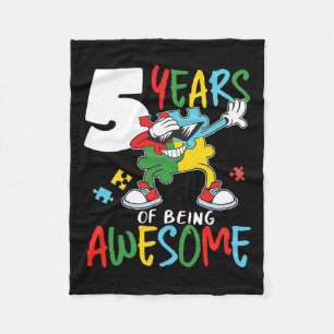 5 Jahre alt Geburtstag Autistischer Junge Autismus Fleecedecke