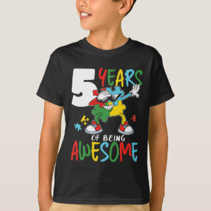 5 Jahre alt Geburtstag Autistischer Junge Autismus T-Shirt