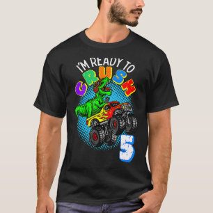 5 Jahre alt Geburtstag Junge Dinosaurier Trex 5. T-Shirt