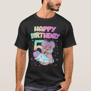 5 Jahre alt Geburtstag Mädchen Geschenke Meerjungf T-Shirt