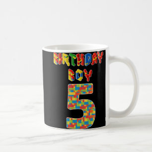 5 Jahre alt Geschenke Gebäude Blocks 5th Birthday Kaffeetasse