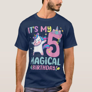 5 Jahre alt sein 5. magischer Geburtstag Einhorn P T-Shirt