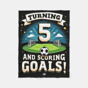 5 Jahre alt und Tore schießen 5. Geburtstag Fußbal Fleecedecke