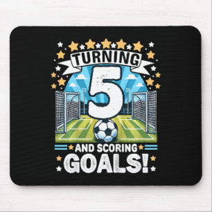 5 Jahre alt werdend Fußball Geburtstag 5 Jahre Fuß Mousepad