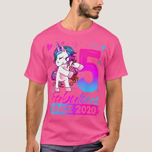 5 Jahre alte Einhorngeschenke für Mädchen 5th Birt T-Shirt (Vorderseite)