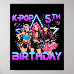 5 Jahre alte Geburtstags-K-Pop-Kinder 5. Geburtsta Poster