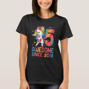 5 Jahre Alte Geschenke Girls Teens Dabbing Unicorn T-Shirt
