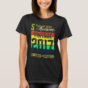 5 Jahre alte Vintage 2017 5. Geburtstag T-Shirt
