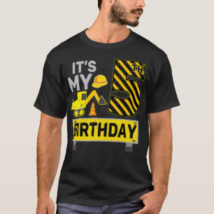 5 Jahre alter Junge Es ist mein 5. Geburtstagsbau  T-Shirt