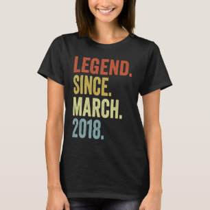 5 Jahre alter Junge Legende seit März 2018 5. Gebu T-Shirt