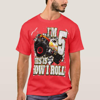 5 Jahre alter Monster Truck Geburtstag T-Shirt