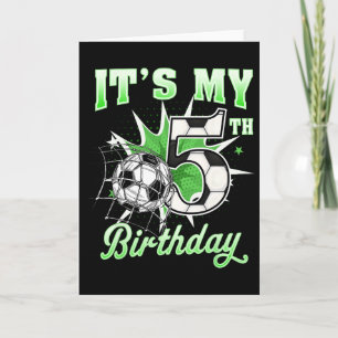 5 Jahre altes Es ist mein 5. Geburtstag Fußball By Karte