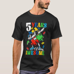 5 Jahre Au-some 5 Jahre alt Autismus-Bewusstsein T-Shirt