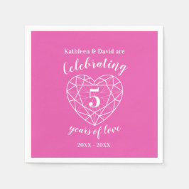 5 Jahre Liebe-Serviette Serviette