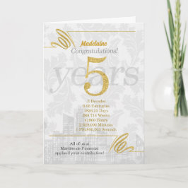 5 Jahre Mitarbeiterjubiläum Business Elegance Karte