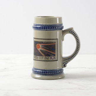 5. Jahrestag 1962 Sputnik 1 Bierglas