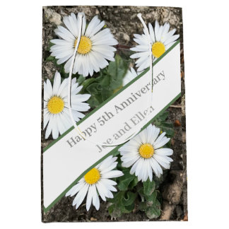 5. Jahrestag, bearbeitbar Mittlere Geschenktüte