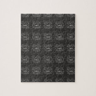 5. Jahrestag Geschenk Chalk Herzen Puzzle