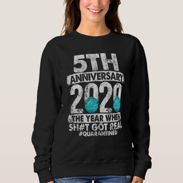 5. Jahrestag zusammen seit 2015 Couple Quarant Sweatshirt (Vorderseite)