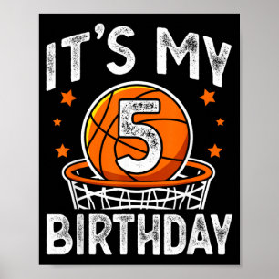 5-jährige Kinder Basball Sport 5. Geburtstag Junge Poster
