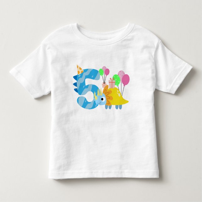 5-jähriger Dinosaurier zum Geburtstag Kleinkind T-shirt (Vorderseite)