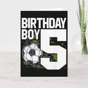 5-jähriger Fußballfan zum 5. Geburtstag Karte