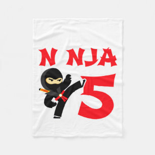 5-jähriger Karate-Ninja-Party-Kinder-5. Geburtstag Fleecedecke