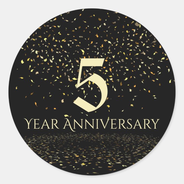 5-jähriger Umschlag Aufkleber (Vorderseite)