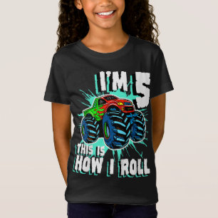 5-jähriges Monster Truck Geburtstagsparty 5. T-Shirt