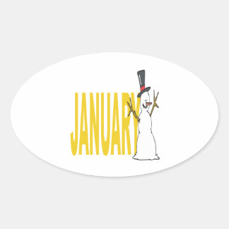 5. Januar Ovaler Aufkleber