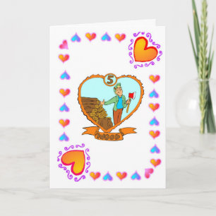 5. Jubiläum Holz Karte