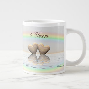 5. Jubiläum Holzherzen Jumbo-Tasse