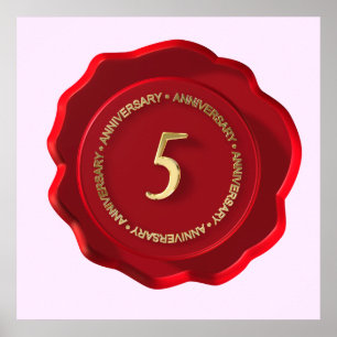 5. Jubiläum Rotes Wachs Siegel Poster