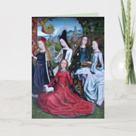 5 Jungfrauen Märtyrer in einem Garten (rechte Hälf Karte