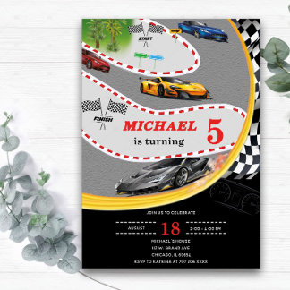 5. Jungs Auto Geburtstagseinladungen Einladung