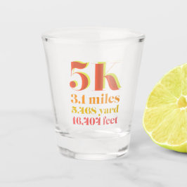 5 k Race Running Distance Fett Type Schnapsglas