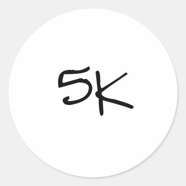 5 K RUNDER AUFKLEBER (Vorderseite)