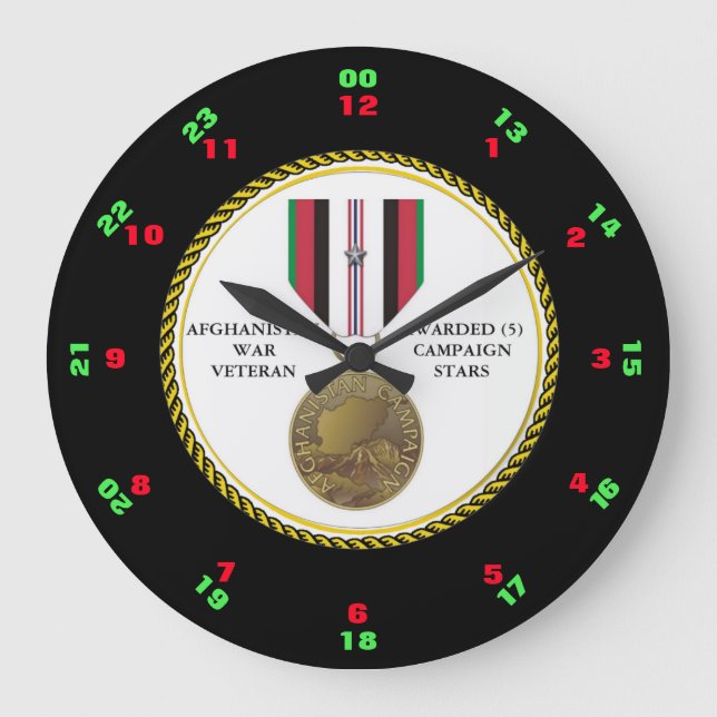 5 KAMPAGNE STARTEN AFGHANISTAN KRIEG VETERAN GROßE WANDUHR (Vorderseite)