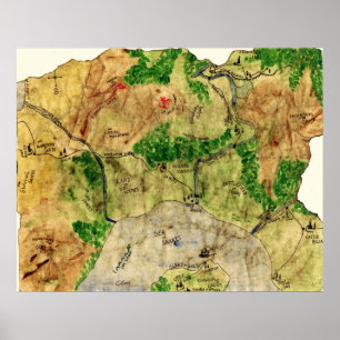 5. Karte des Vergessenen Reiches Poster