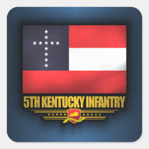 5. Kentucky-Infanterie Quadratischer Aufkleber