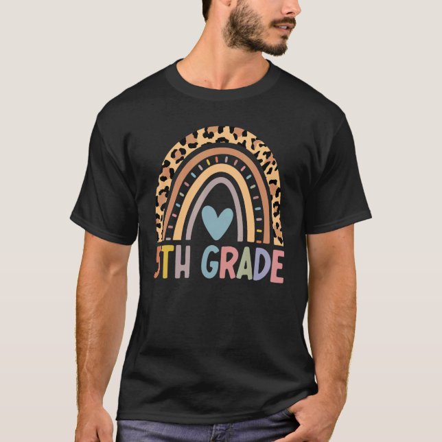5. Klasse Boho Regenbogen Lehrer Schüler Letzter S T-Shirt (Vorderseite)