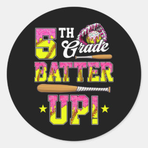 5. Klasse Butter Up Softll Eis Drip Ck Zur Schule Runder Aufkleber