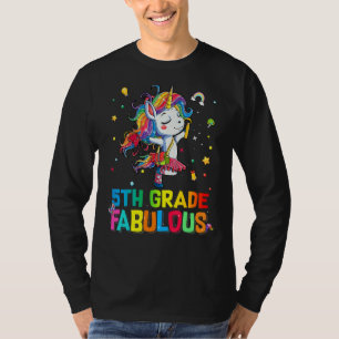 5. Klasse Fabulous Ballett Einhorn Zurück zur Schu T-Shirt
