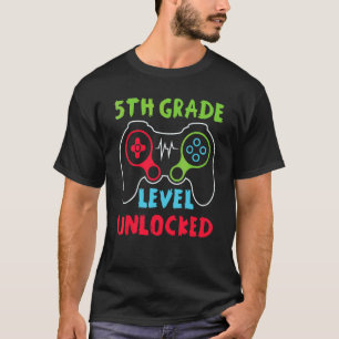 5. Klasse freigeschalteter Gamer erster Schultag T-Shirt